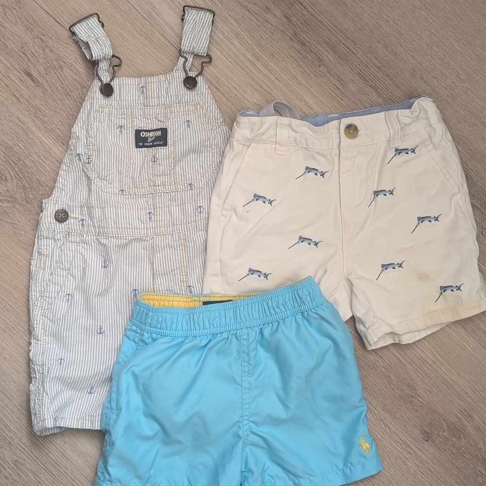 Polo by Ralph Lauren Yellow and Blue Baby Outfit